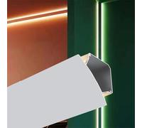 Cornice Decorativa per soffitto, Cornice a LED Moderna, Profilo in Alluminio per Illuminazione indiretta, Canale diffusore LED da 6,5 m per Decorazioni domestiche, Binario per Strisce lumino
