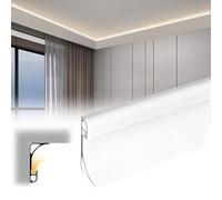 Cornice Decorativa per soffitto, Cornice Decorativa a LED per soffitto - Illuminazione a Canale in Alluminio a Montaggio Superficiale per battiscopa e Bordi delle pareti Interne, Design impe
