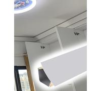 Cornice Decorativa per soffitto, diffusore LED lineare da 1 m - Profilo in Alluminio Bianco per Home Theater e Arredamento del Soggiorno, Confezione da 8, Soluzione di Illuminazione LED Prof