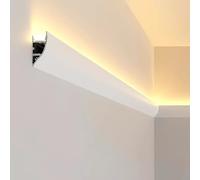 Cornice Decorativa per soffitto, Modanatura a Corona Personalizzabile e Impermeabile con LED per Decorazioni Interne/Esterne, Canale Luminoso a LED ritagliabile per Montaggio Superficiale PE