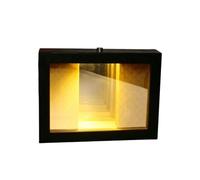 Cornice Decorativa Scrivania Specchio Abisso 3D Illuminato