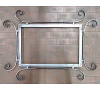 CORNICE DESIGN per Camino FERRO BATTUTO con o senza LED . Personalizzata 429