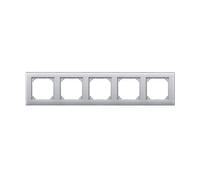 CORNICE DI COPERTURA MERTEN & STORCK Merten M-Plan 5 posti, Argento, 85.8x368.2x10.11 mm, Peso 100 g