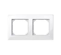 CORNICE DI COPERTURA MERTEN & STORCK Telaio M-PLAN 2 posti pws/gl - Dimensioni 85.8x154.6x10.1 mm