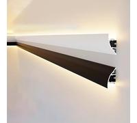 Cornice di Finitura per soffitto, Cornice in Alluminio con Canale diffusore LED, Cornice Bianca da 4,27 m per Strisce LED, Copertura per Illuminazione a Parete per Installazione di Strisce L