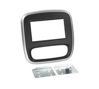 Cornice Di Installazione Autoradio Doppel-DIN Nero Argento Per RENAULT Trafic 3