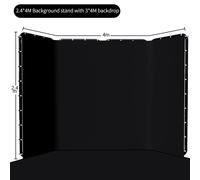 Cornice di sfondo 2.4x4 nero/bianco/verde/grigio Parete per schermo pieghevole per kit da studio fotografico Tiktok Live Cornice per schermo verde Chromakey Just White cloth