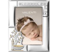 Cornice di Valenti. Cornice Battesimo con letterine Retro Legno in Miro-Silver. Dimensioni: 13x18 cm. La referenza è 51070/4l