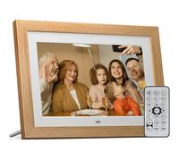 Cornice Digitale 10 pollici, BWJBSW No WiFi Cornice Foto Digitale con Telecomando, HD Display Foto e Video, Supporto Scheda SD da 32GB, USB, Auto-Rotazion, Auto ON/OFF, Cornice in Legno Staccabile