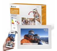 Cornice Digitale 10 Pollici WiFi - Schermo IPS HD 1280x800 - Portafoto Digitale Frameo Denver per Foto e Video - Cornice Elettronica Touchscreen Smart - 16GB Memoria - Slot microSD - Bianca