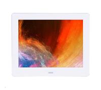 Cornice Digitale,12 Pollici 1280 * 800 Ad Alta Risoluzione Full IPS Photo Smart Cornici Digitali Con Telecomando,Supporto Per Musica/Lettore Video/Tempo/Calendario/Interruttore Timer (Color : White)