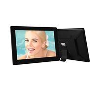 Cornice Digitale,12 Pollici 1280 * 800 Ad Alta Risoluzione Full IPS Photo Smart Cornici Digitali Con Telecomando,Supporto Per Musica/Lettore Video/Tempo/Calendario/Interruttore Timer (Color : Black)