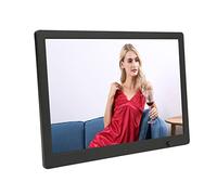 Cornice digitale 15,4" con rilevamento presenza umana, schermo IPS HD, supporta MP4/AVI/FLV/MPG, telecomando incluso, design elegante per casa e ufficio (spina UE)