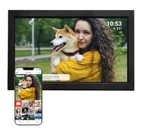 Cornice Digitale 15 Pollici WiFi - Schermo IPS Full HD 1920x1080 - Portafoto Digitale Frameo Denver per Foto e Video - Cornice Elettronica Touchscreen Smart - 16GB Memoria - Slot microSD - Nera
