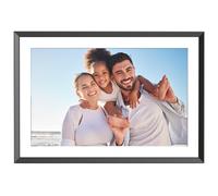 AGFAPHOTO - Realiview APF1000WIFI - Cornice digitale con connessione Wi-Fi - App Frameo, touchscreen HD da 10 pollici, memoria da 32 GB, funzioni meteo/orologio - Nero