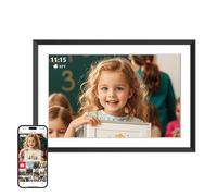 Cornice digitale con touch screen HD IPS da 10 pollici 1280 x 800, cornice WiFi digitale con memoria integrata da 32 GB, supporto 1 TB, rotazione automatica e montaggio a parete, invia foto e video in