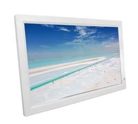 Cornice Digitale, Cornice Digitale da 23,6 Pollici Display IPS 16:9 1920x1080 Supporta Immagine Audio Video, Supporta Scheda di Memoria da 128 GB, Cornice Elettronica (WHITE)