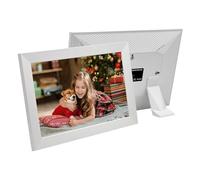 Cornice Digitale Da 10,1 Pollici, 32 GB/64 GB, Smart WiFi, Con Touch Screen IPS HD 1280x800, Montaggio A Parete Schermo Ad Alta Definizione(White)