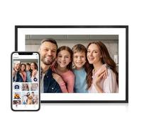Cornice digitale da 10,1 pollici con touch screen HD IPS, cornice digitale intelligente con memoria integrata da 32 GB, rotazione automatica, facile configurazione per condividere foto (Nero avorio)