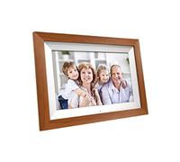 Cornice Digitale Da 10,1 Pollici,Cornici Digitali Elettronica WiFi,Rotazione Automatica,Touchscreen HD IPS 1280x800,16 GB Di Spazio Di Archiviazione,Montaggio A Parete,Aspetto Legno,Facile Da Usare