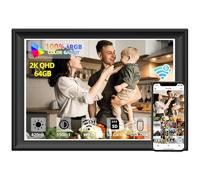 Cornice digitale da 11 pollici, 64 GB, WiFi6 e 5G, 100% sRGB 1920 x 1280 FHD IPS Touch Screen, condividi foto e video tramite l'app Frameo, estendi lo spazio di archiviazione tramite unità USB e