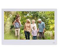 Cornice digitale da 15,6 pollici Album elettronico da tavolo con supporto posteriore Telecomando per i momenti in famiglia(White,11.6 in)