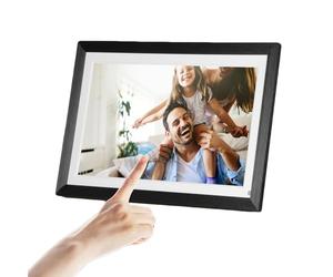 Cornice digitale da 15,6 pollici, cornice elettronica da 32 GB con touch screen IPS 1920 x 1080, supporta scheda SD esterna e porta USB, ricevi foto istantaneamente, per compleanno, cerimonia, regalo