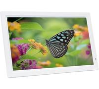 Cornice Digitale da 22 Pollici, Schermo IPS Full HD 1920 * 1080, Supporto per Disco U con Scheda SD da 32 GB, può Essere Montato A Parete, Sensore di Movimento, White