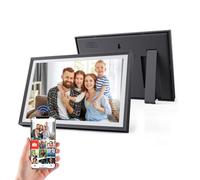 Cornice digitale da 25,4 cm con touch screen 1080p Ips, 32 GB, grande cornice elettronica con rotazione automatica, montaggio a parete, Wi-Fi e app intelligente per condividere istantaneamente foto e