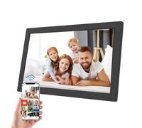 Cornice digitale da 25,4 cm con touch screen 1080p Ips, 32 GB, grande cornice elettronica con rotazione automatica, montaggio a parete, Wi-Fi e app intelligente per condividere istantaneamente foto e