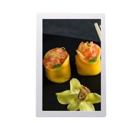 Cornice digitale da 32 pollici, schermo Full HD 1920*1080 IPS, facile da configurare, versione standalone/di rete opzionale, telecomando, altoparlanti integrati, montaggio a parete ( Color : White , S