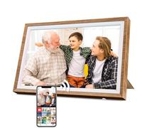 Cornice digitale Fine Life Pro 10,1 pollici, Wi-Fi digitale, 32 GB, 1280 x 800 HD, IPS, Touch screen, Smart Cloud, rotazione automatica, condivisione tramite app (colore mogano)