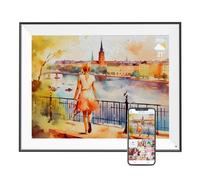 Cornice digitale grande da 41 cm, cornice digitale da 32 GB, IPS senza touch screen, montaggio a parete, funzione completa, condivisione istantanea di foto e video tramite app e-mail, archiviazione