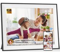 Cornice digitale grande da 43,2 cm, 32 GB, montaggio a parete, telecomando, sensore di movimento, funzioni complete, condividi foto e video istantaneamente, archiviazione cloud illimitata