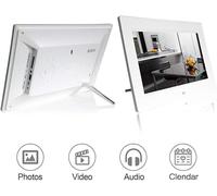 Cornice digitale HD da 10 pollici, lettore multimediale pubblicitario con retroilluminazione a LED schermo TFT 1024 * 600 ad alta definizione, supporto per immagini musicali MP3 MP4, ecc., Regalo ne