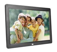 Cornice digitale HD da 12 pollici con 16 GB di spazio di archiviazione album elettronico con telecomando per foto video musica(Black)