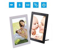 Cornice digitale HD da 12 pollici, lettore multimediale pubblicitario con alta definizione 1280 volte; 800 (16:10) Supporto per schermo LCD Funzione orologio e calendario, regalo nero