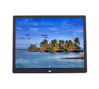 Cornice digitale HD da 15 pollici Album fotografico elettronico Espositore pubblicitario con telecomando per ufficio promozionale(Black)