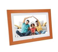 Cornice Digitale in Legno, Album Fotografico Elettronico, Altoparlanti Stereo Integrati, Schermo IPS HD Intelligente da 10,1 Pollici, Musica di Sottofondo 1024 X 600 per Desktop