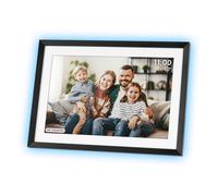 Kruger&Matz - Cornice portafoto digitale 10,1 pollici, WLAN Frameo App IPS Touch Display 1280 x 800 LED, Ambilight 16 GB, memoria video e audio, colore: Nero