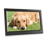 Cornice Digitale Multifunzione Con Schermo IPS- Display Pubblicitario, Telecomando, USB/SD, Legge Video/Musica/Foto/E-book, Calendario, Orologio, Montabile A Parete(Black,22in)