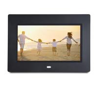 Majestic DF 918 HD MP3 - Cornice fotografica digitale schermo HD 7”, formato 16:9, Riproduce video/immagini/musica, ideale per espositori, Ingressi USB e SD, telecomando, Nero