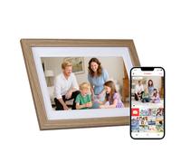 Cornice Digitale, Rollei Smart Frame WiFi 1010 10,1Pollici Frameo Portafoto Digitale HD IPS Touchscreen 32GB Condivisione di Foto e Video Legno di Quercia Cornice-Foto-Portafoto-Cornici-Digitali