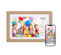 Cornice Digitale, Rollei Smart Frame WiFi 103 10,1 Pollici Frameo Portafoto Digitale 32GB IPS Touchscreen 1280x800 Condivisione di Foto e Video Legno di Quercia Cornice-Foto-Portafoto-Cornici-Digitali