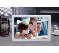 Cornice digitale verticale da 17 pollici Lettore multimediale intelligente da parete Lettore di foto video e musica per l'ufficio domestico(White)