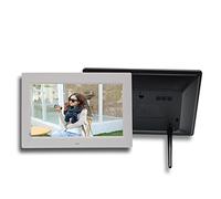 Cornice Digitale WiFi,Cornici Digitali Intelligente Per Schermo FHD TFT-ICD Da 10,1 Pollici Con Telecomando,Montabile A Parete,Rotazione Automatica,Condivisione Istantanea Di Foto E Video