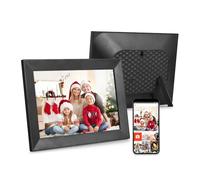 Cornice Digitale WiFi Da 10,1 Pollici, Memoria Integrata 16 GB, Intelligente, Pannello Touch LCD, Rotazione Automatica, Condivisione Tramite APP Un'Esperienza Visiva Squisita(Black)