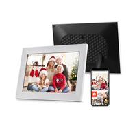 Cornice Digitale WiFi Da 10,1 Pollici, Memoria Integrata Da 16 GB, Cornice Digitale Intelligente, Pannello Touch LCD, Rotazione Automatica, Condivisione Tramite APP Condividi facile(White)