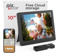 Cornice digitale WiFi da 10 pollici Pix-Star, condivisione istantanea di video e foto via e-mail o tramite un'app, rilevatore di movimento, schermo IPS, facile installazione in un minuto
