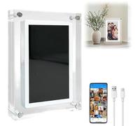 Cornice digitale WiFi da 5 pollici, Smart Digital Photo Frame 1024 x 600 IPS Touchscreen, memoria, rotazione automatica ritratto e orizzontale, condivisione di foto/video ovunque, regali di San